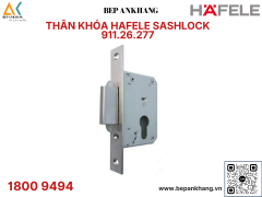 Thân khóa cửa trượt Hafele Inox mờ - 911.26.277